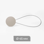 Клипса магнитная Ø4,5 см «Soft touch» с тросом 30 см (Кофе с молоком)
