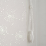 Рулонная штора «Мини» фурнитура Белая. Ткань коллекции «Одуванчик» Белый (компл. Besta)