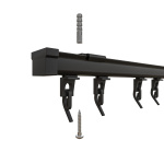 фото профильный карниз для штор «отель» черный в интернет-магазине Олексдеко