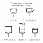 фото бегунок «dh» для карниза ø11мм h=17мм в ленте 10 шт в интернет-магазине Олексдеко