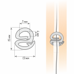 Кольцо S (эс) упак. 100 шт (Прозрачное)