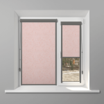 Рулонная штора «UNI 2» фурнитура Темно-серая. Ткань коллекции «Шелк» Персик