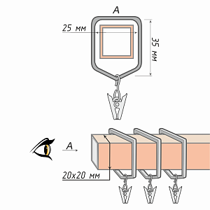 изображение кольцо «квадро» с зажимом упак. 10 шт на olexdeco.ru