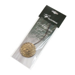 Клипса магнитная «Аванти» ø6 см для легкого и среднего веса штор на кожаном шнуре 38 см (А)