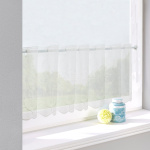 Ткань для штор-кафе коллекция «Butterfly» молоко (Рулон высота 30см)