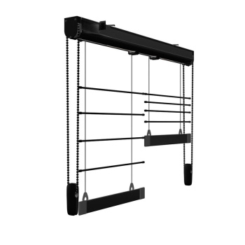 изображение карниз для двойной римской шторы «мадрид» черный на olexdeco.ru