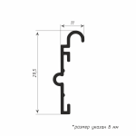 Профиль дополнительный «Твинс» (На отрез L= 6 м Белый)