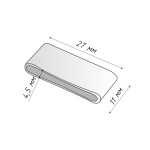 Заглушка для отвеса 25х3 мм упаковка (Прозрачная 100 шт)