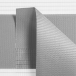 Рулонная штора «MGS День-Ночь» фурнитура Коричневая. Ткань коллекции «Соло» Муссон