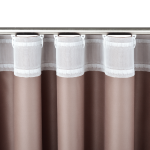 Бегунок на шнуре неповоротный ТN «Волна» шаг 60 мм узкий паз (Черный упак. 50 п.м.)