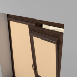 Рулонная штора «UNI 2» фурнитура Коричневая. Ткань коллекции «Пастель» Персик