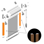Направляющая С-образная UNI 2 алюминиевая L= 4 м Золотой дуб