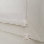 Рулонная штора «Мини» фурнитура Белая. Ткань коллекции «Арабеска» Белый (компл. Besta)