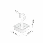 Крышка с крючком для блистера 38х38 мм упак. 100 шт (Белый)