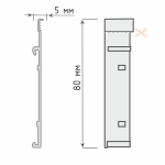 Плитка подкладочная для направляющей плоской UNI Besta Белая