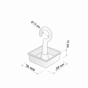 Крышка с крючком для блистера 38х38 мм упак. 100 шт