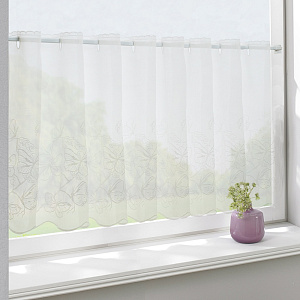 Штора-кафе «Butterfly» молоко высота 45см