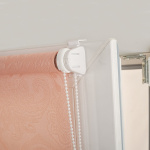 Рулонная штора «Мини» фурнитура Белая. Ткань коллекции «Арабеска» Розовый (компл. Besta)