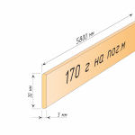 Отвес фиберглассовый 30x3 мм (Белый)