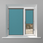 Рулонная штора «UNI 2» фурнитура Темно-серая. Ткань коллекции «Плэин» Тиффани