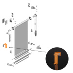 Кронштейн накидной «Мини» Besta (Золотой дуб)