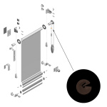 Стопорное кольцо к цепи управления 3,2х4,2 мм Besta (Коричневое)