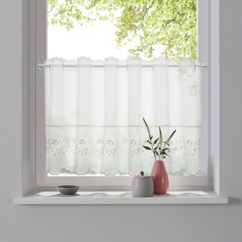 Штора-кафе «Poesie» беж высота 45см