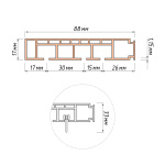 фото трехрядный потолочный пластиковый карниз «olexdeco» индивидуальные размеры в интернет-магазине Олексдеко