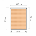 Рулонная штора «Мини» Квадро/Шампань (62 х 170)