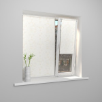 Рулонная штора «Мини» Фрассино/Жемчуг глянец