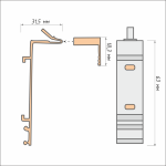Кронштейн накидной регулируемый «Мини День-Ночь» Besta (Коричневый)