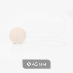 Клипса магнитная Ø4,5 см «Soft touch» с леской 30 см (Кремовый)