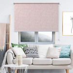 Рулонная штора «Toledo» ø28 фурнитура Белая. Ткань коллекции «Шелк» Персик