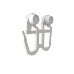 Крючок двойной с роликом 8 мм для поводка (Пластик)