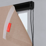 Римская штора черный подъемный механизм индивидуальный размер «Лен» Оливково-серый