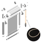 Цепь управления пластиковая 3,2х4,2 мм Besta Золотой дуб Бобина