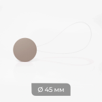 Клипса магнитная Ø4,5 см «Soft touch» с леской 30 см (Какао)