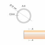 Труба гладкая 19 мм (А 160)
