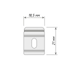 Клипса «Отель» металлическая Белая (Металл)