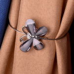 Клипса магнитная «Стрекоза» размер 7 см для легкого и среднего веса штор с тросом 38 см (Муссон)