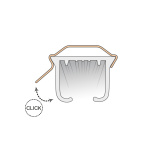 Клипса «Отель» металлическая Черная (Металл)