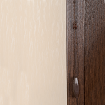 Рулонная штора «Мини» фурнитура Коричневая. Ткань коллекции «Лазурь» Бежевый