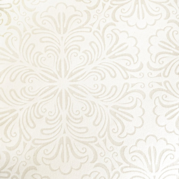 Рулонная штора «Стандарт» фурнитура Белая. Ткань коллекции «Пандора» Жемчуг глянец