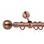 фото однорядный стеновой карниз для штор «паола» медь в интернет-магазине Олексдеко