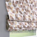 Римская штора черный подъемный механизм коллекция «Лувр» Калейдоскоп