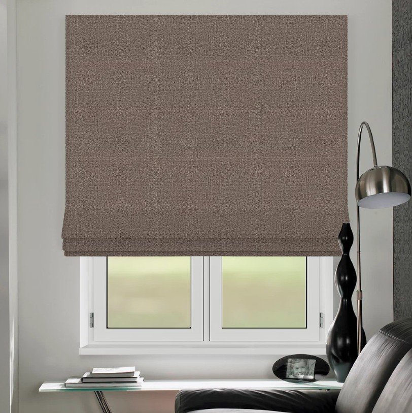 Римская штора черный подъемный механизм индивидуальный размер «Валенсия» Blackout Темно-серый