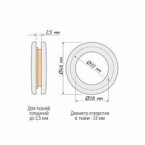 изображение люверсы «малые» упак. 10 шт на olexdeco.ru