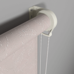 Рулонная штора «Moncada» ø38 фурнитура Белая. Ткань коллекции «Родонит» Муссон