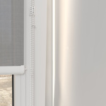 Рулонная штора «Мини» фурнитура Белая. Ткань коллекции «Скрин Витара» Серый (компл. Besta)