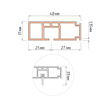 фото однорядный потолочный пластиковый карниз «olexdeco» в интернет-магазине Олексдеко